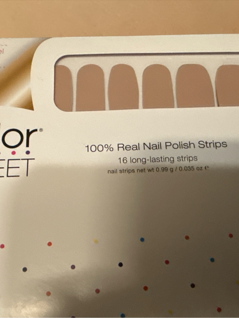 🌸Neutral Beige Press-On Nail Polish Strips